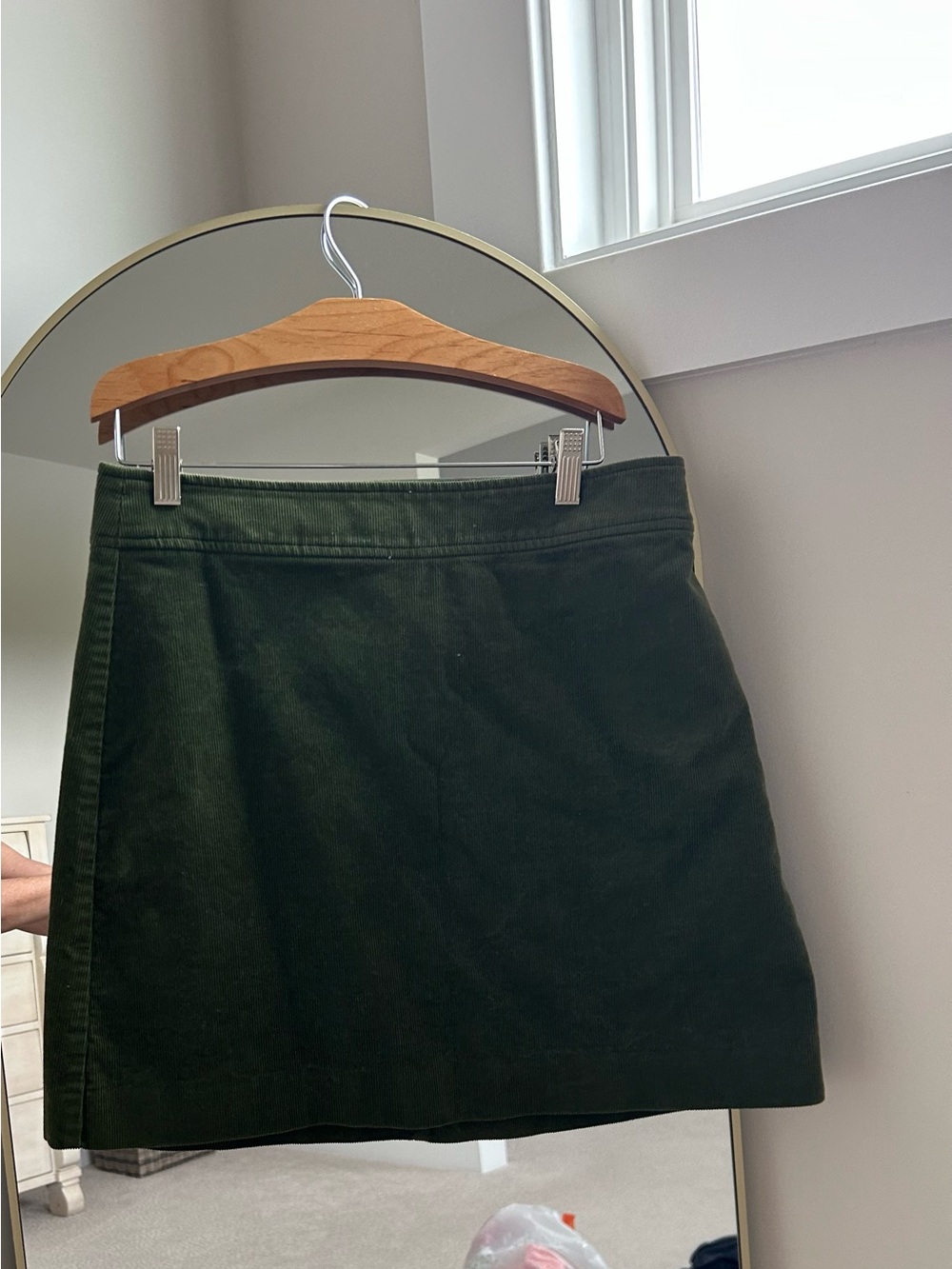 JCrew Dark Green A-Line Skirt
